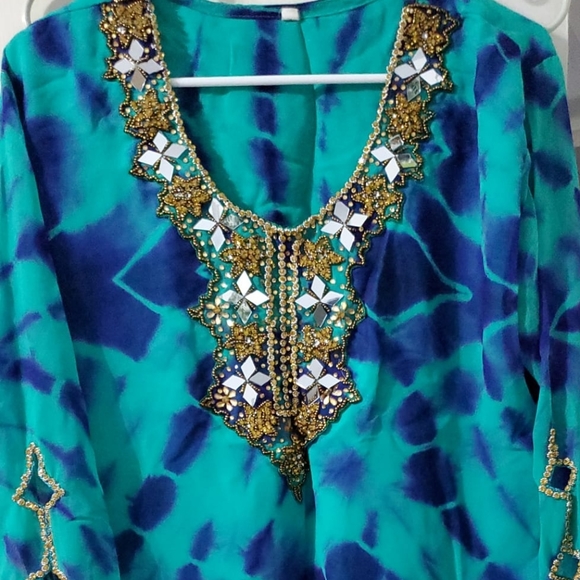 Women's Chiffon Long Sleeve Tunic Tops- Set of 3 - Picture 4 of 5